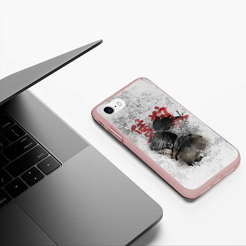 Чехол iPhone 7/8 матовый SEKIRO SHADOW DIE TWICE / 3D-Светло-розовый – фото 3