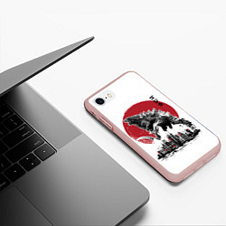 Чехол iPhone 7/8 матовый GODZILLA, цвет: 3D-светло-розовый — фото 2