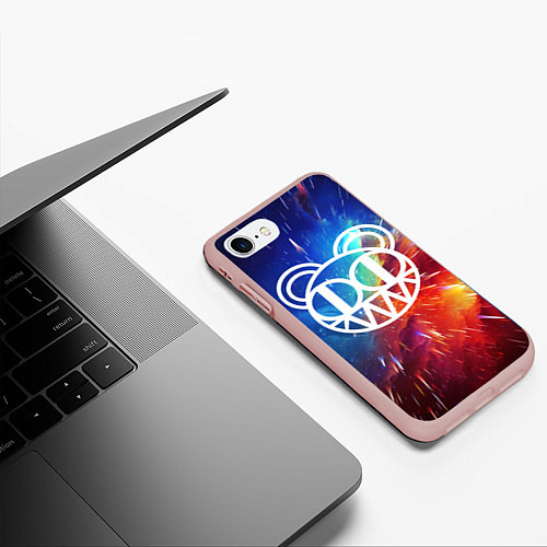 Чехол iPhone 7/8 матовый Radiohead / 3D-Светло-розовый – фото 3