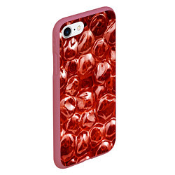 Чехол iPhone 7/8 матовый Красный Лед, цвет: 3D-малиновый — фото 2