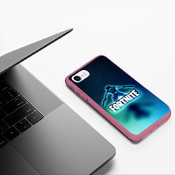 Чехол iPhone 7/8 матовый Fortnite, цвет: 3D-малиновый — фото 2