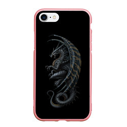 Чехол iPhone 7/8 матовый Black Dragon, цвет: 3D-баблгам