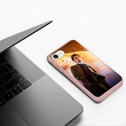 Чехол iPhone 7/8 матовый DOCTOR WHO, цвет: 3D-светло-розовый — фото 2
