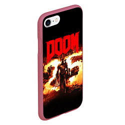 Чехол iPhone 7/8 матовый DOOM 25 years, цвет: 3D-малиновый — фото 2