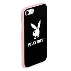 Чехол iPhone 7/8 матовый PLAYBOY, цвет: 3D-светло-розовый — фото 2