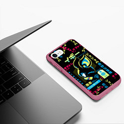 Чехол iPhone 7/8 матовый Приключения ДжоДжо, цвет: 3D-малиновый — фото 2