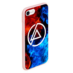 Чехол iPhone 7/8 матовый LINKIN PARK, цвет: 3D-светло-розовый — фото 2