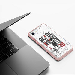 Чехол iPhone 7/8 матовый ACDC, цвет: 3D-светло-розовый — фото 2