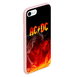 Чехол iPhone 7/8 матовый ACDC, цвет: 3D-светло-розовый — фото 2