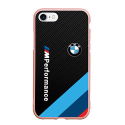 Чехол iPhone 7/8 матовый BMW M PERFORMANCE, цвет: 3D-светло-розовый