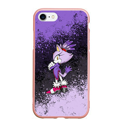 Чехол iPhone 7/8 матовый SONIC Blaze the Cat, цвет: 3D-светло-розовый