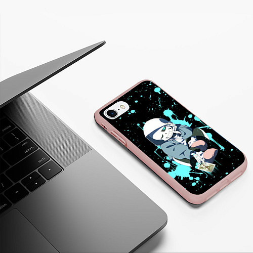 Чехол iPhone 7/8 матовый UNDERTALE / 3D-Светло-розовый – фото 3