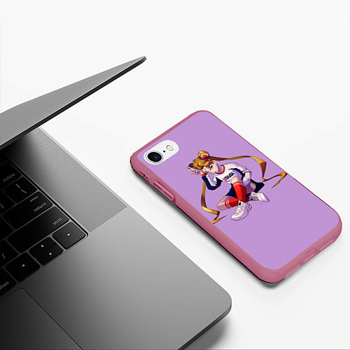 Чехол iPhone 7/8 матовый Cool Girl / 3D-Малиновый – фото 3