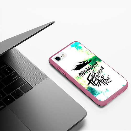 Чехол iPhone 7/8 матовый Papa Roach / 3D-Малиновый – фото 3