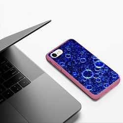 Чехол iPhone 7/8 матовый Пузыри, цвет: 3D-малиновый — фото 2
