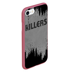 Чехол iPhone 7/8 матовый The Killers Logo, цвет: 3D-малиновый — фото 2