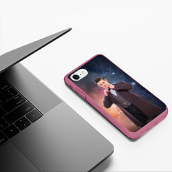 Чехол iPhone 7/8 матовый DOCTOR WHO, цвет: 3D-малиновый — фото 2