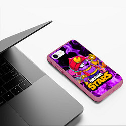 Чехол iPhone 7/8 матовый BRAWL STARS GENE, цвет: 3D-малиновый — фото 2