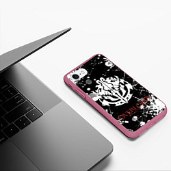 Чехол iPhone 7/8 матовый OVERLORD, цвет: 3D-малиновый — фото 2