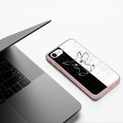 Чехол iPhone 7/8 матовый ПИКАЧУ, цвет: 3D-светло-розовый — фото 2