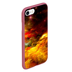 Чехол iPhone 7/8 матовый Galaxy, цвет: 3D-малиновый — фото 2
