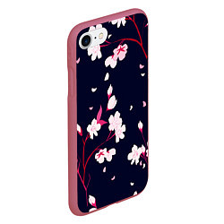 Чехол iPhone 7/8 матовый Сакура, цвет: 3D-малиновый — фото 2