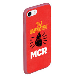 Чехол iPhone 7/8 матовый MCR, цвет: 3D-малиновый — фото 2
