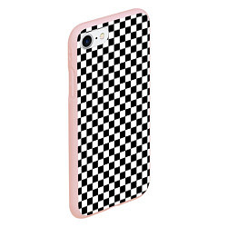 Чехол iPhone 7/8 матовый Шахматка мелкая, цвет: 3D-светло-розовый — фото 2