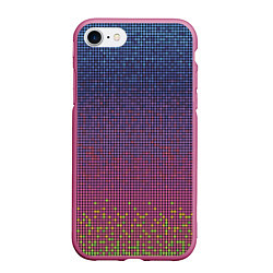 Чехол iPhone 7/8 матовый Ретро узор, цвет: 3D-малиновый