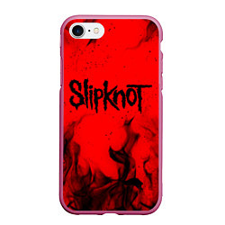 Чехол iPhone 7/8 матовый SLIPKNOT, цвет: 3D-малиновый