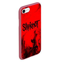 Чехол iPhone 7/8 матовый SLIPKNOT, цвет: 3D-малиновый — фото 2