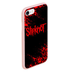 Чехол iPhone 7/8 матовый SLIPKNOT, цвет: 3D-светло-розовый — фото 2