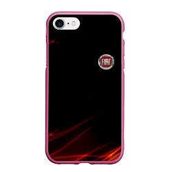 Чехол iPhone 7/8 матовый FIAT, цвет: 3D-малиновый