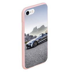 Чехол iPhone 7/8 матовый Mercedes V8 Biturbo, цвет: 3D-светло-розовый — фото 2