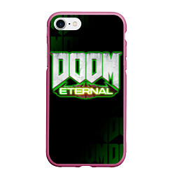 Чехол iPhone 7/8 матовый DOOM: ETERNAL, цвет: 3D-малиновый