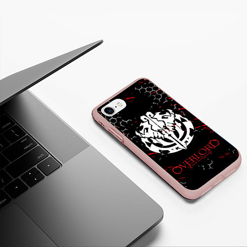Чехол iPhone 7/8 матовый OVERLORD / 3D-Светло-розовый – фото 3