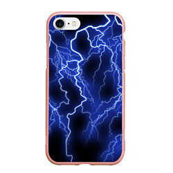 Чехол iPhone 7/8 матовый МОЛНИЯ NEON, цвет: 3D-светло-розовый
