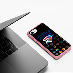 Чехол iPhone 7/8 матовый Oklahoma City Thunder 2, цвет: 3D-баблгам — фото 2