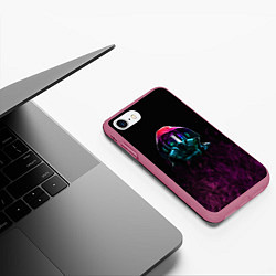 Чехол iPhone 7/8 матовый Эпидемия, цвет: 3D-малиновый — фото 2