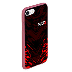 Чехол iPhone 7/8 матовый MASS EFFECT N7, цвет: 3D-малиновый — фото 2