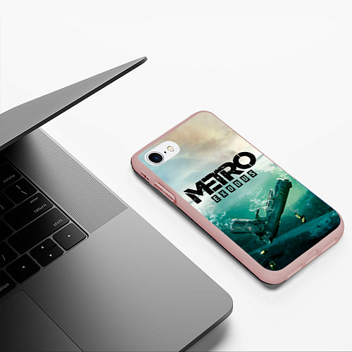 Чехол iPhone 7/8 матовый METRO EXODUS / 3D-Светло-розовый – фото 3