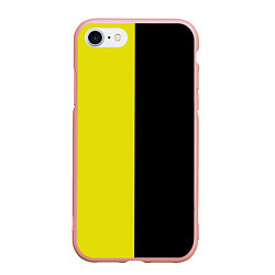 Чехол iPhone 7/8 матовый BLACK YELLOW, цвет: 3D-светло-розовый