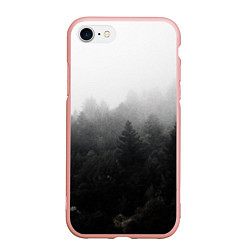 Чехол iPhone 7/8 матовый Лес, цвет: 3D-светло-розовый