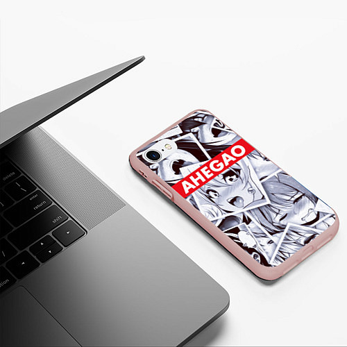 Чехол iPhone 7/8 матовый АХЕГАО / 3D-Светло-розовый – фото 3