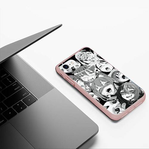 Чехол iPhone 7/8 матовый АХЕГАО / 3D-Светло-розовый – фото 3