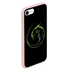 Чехол iPhone 7/8 матовый ЧУЖОЙ, цвет: 3D-светло-розовый — фото 2