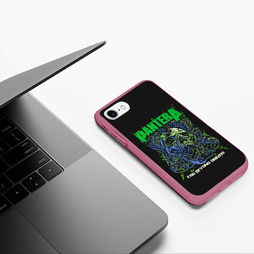 Чехол iPhone 7/8 матовый PANTERA / 3D-Малиновый – фото 3