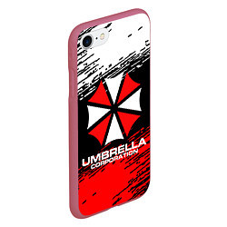 Чехол iPhone 7/8 матовый Umbrella Corporation, цвет: 3D-малиновый — фото 2