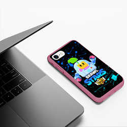 Чехол iPhone 7/8 матовый Brawl Stars SPROUT, цвет: 3D-малиновый — фото 2