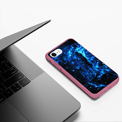 Чехол iPhone 7/8 матовый Туманность Вуаль, цвет: 3D-малиновый — фото 2